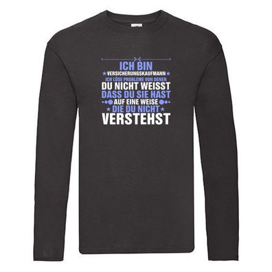 Löse Probleme: Versicherungskaufmann | Kaufmann Long Sleeve Schwarz