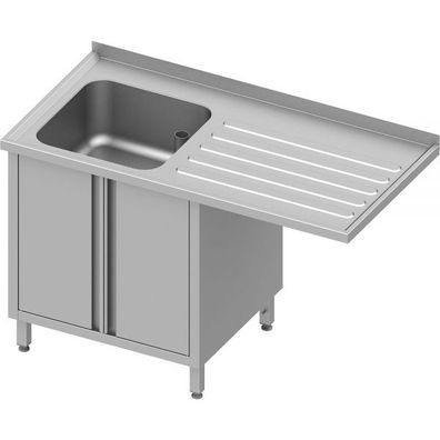 Stalgast Spülschrank mit Flügeltüren und Überstand 1400x700x900 mm, mit einem