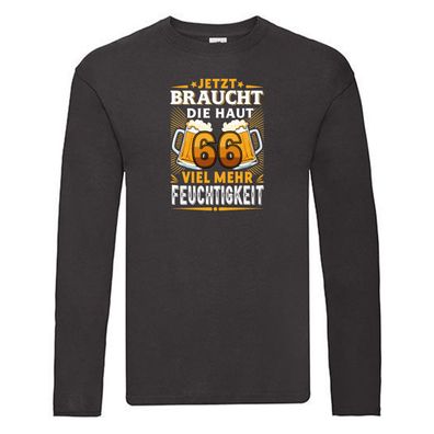 66 braucht die haut mehr Feuchtigkeit | 66. Geburtstag Long Sleeve Schwarz