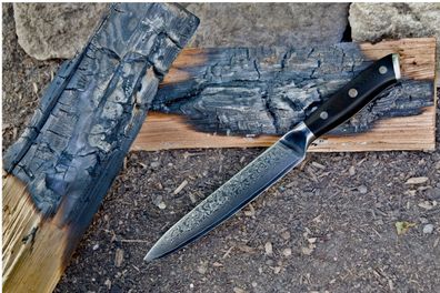 Universalmesser aus Damaststahl | Küchenmesser | Damastmesser | G10-Messergriff