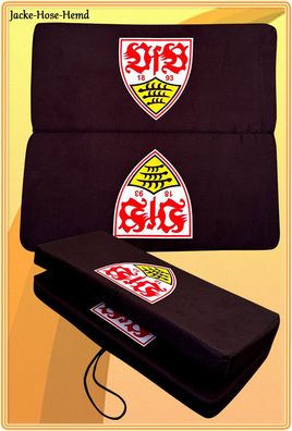 VfB Stuttgart Sitzkissen Klappkissen Schwarz Kissen Logo Wappen Gr: 30x33x3cm NEU