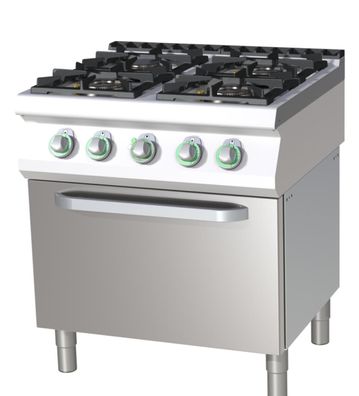 Gastronomie Hotel Küche Gastronomie Thermik Serie 700 Gasherd mit Elektro-Backofen