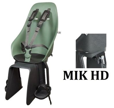 Urban Iki Fahrradkindersitz MIK HD Gepäckträger grün schwarz icho Green Bincho Black