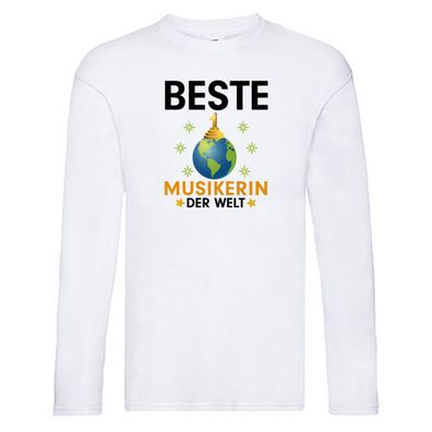 Welt Beste Musikerin | Musik | Musikantin Long Sleeve Weiß