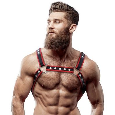 FETISH Submissive – Bulldog-Geschirr aus Kunstleder für Herren