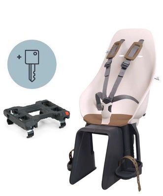 Urban Iki Gepäckträgerkindersitz Fahrrad mit Adapter pink braun abschließbar TaKe