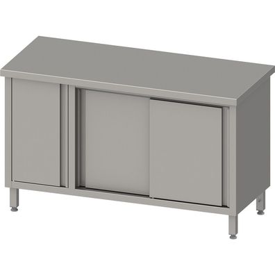 Stalgast Arbeitsschrank mit Schiebetüren, 1600x600x850 mm, mit Flügeltürschrank