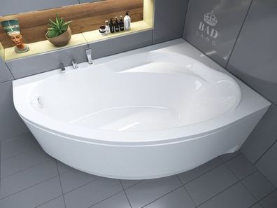 Badewanne Eckwanne Acryl MAREA 150x100 Rechts AcrylSchürze | Ablauf & Füße GRATIS !