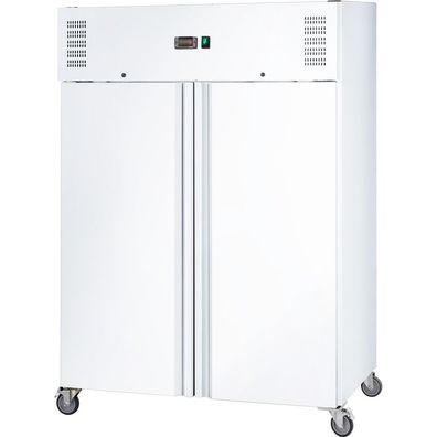 Gastronomie Stalgast Starline Doppeltür-Kühlschrank GN 21, weiß, fahrbar, 1340x810