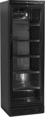 Glastürkühlschrank schwarz 372 L - LED im Türrahmen, Umluft