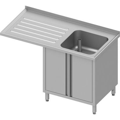 Stalgast Spülschrank mit Flügeltüren und Überstand 1300x600x900 mm, mit einem