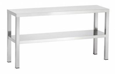 Gastronomie Hotel Küche Edelstahl Aufsatzboard 2-Etagen Bautiefe 400 mm AISI 304