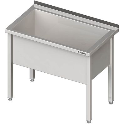Stalgast Topfspüle mit einem Becken, 1200x600x850 mm, 400 mm Beckenhöhe, mit Aufka
