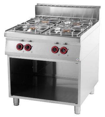 Gastronomie Hotel Küche Gastronomie Thermik Serie 900 Gasherd mit Unterbau SP-9080G