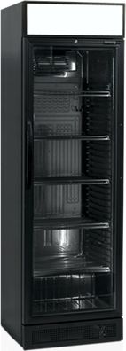 Schwarzer Displaykühlschrank 372 Liter - LED-Türrahmen, Umluft
