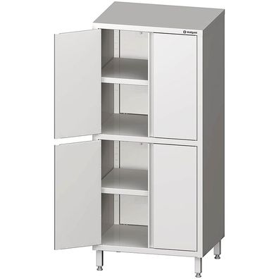 Stalgast Hochschrank mit Flügeltüren, 1200x700x1800 mm, mit zwei Schrankräumen,