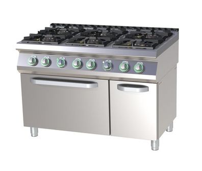 Gastronomie Hotel Küche Gastronomie Thermik Serie 700 Gasherd mit Gas-Backofen