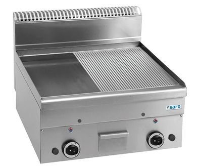 Saro SARO Gasgrillplatte, glattgerillt, 1000x600, GFT66LR