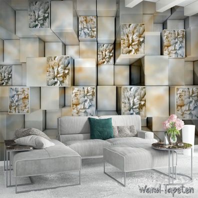 Vlies Fototapete Wandtapete Wandbilder 3D Effekt Elegante Marmorrelief 4057