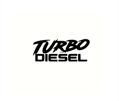 2x Turbo Diesel Sticker Vinyl Aufkleber ohne Hintergrund