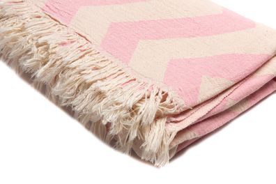 Strandtuch Hamamtuch Saunatuch Pink Zickzack 100% Baumwolle 100x180