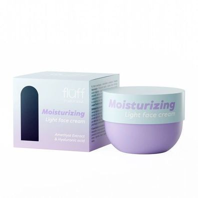 Fluff Gesichtscreme mit Amethyst-Extrakt & Hyaluronsaeure, Intensiv Feuchtigkeits