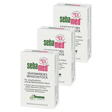 Sebamed seifenfreies Waschstück besonders hautschonend 150 g 3er Pack