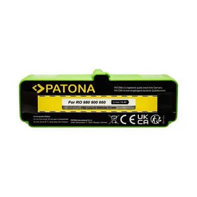 PATONA Akku 5800mAh f. Roomba 80501 500 510 530 532 535 540 550 780 800 Serie