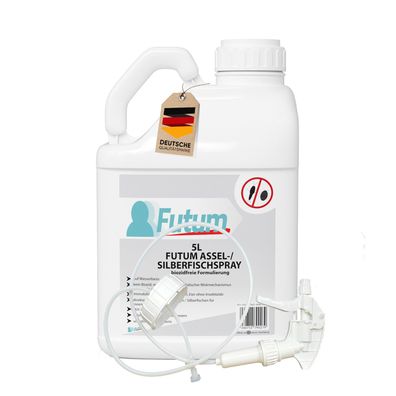 FUTUM 5L + Trigger Silberfischspray / Asselspray Silberfische bekämpfen Assel Abwehr