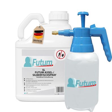 FUTUM 5L+2L Sprüher Silberfischspray / Asselspray Silberfische bekämpfen Assel Abwehr