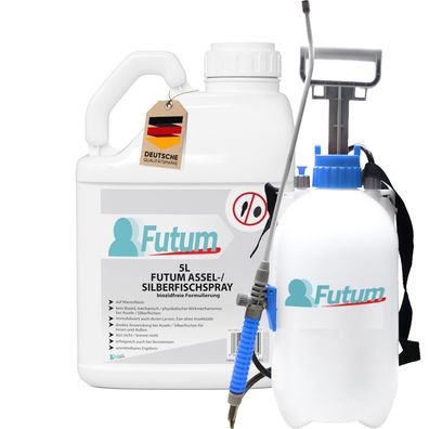 FUTUM 5L+5L Sprüher Silberfischspray / Asselspray Silberfische bekämpfen Assel Abwehr