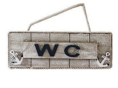 WC Schild Shabby
