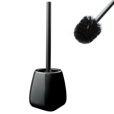 KADAX Toilettenbürste, WC-Bürste aus Keramikbehälter, Schwarz