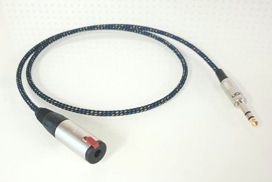 Viablue EPC4 Silver / HighEnd Kopfhörer-Verlängerung / 6,3mm Klinke / Blue