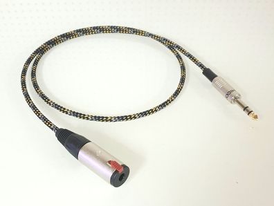 Viablue EPC4 Silver / HighEnd Kopfhörer-Verlängerung / 6,3mm Klinke / Orange