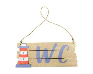 Schild Leuchtturm WC 22x9cm (390585)