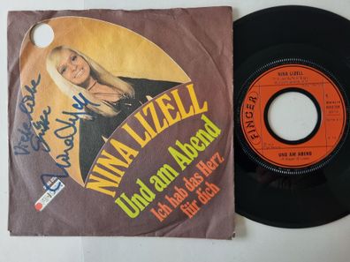 Nina Lizell - Und am Abend 7'' Vinyl Germany/ Signiert MIT Autogramm