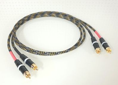 Viablue EPC4 Silver / HighEnd Cinchkabel / RCA auf RCA / 1 Paar / Orange