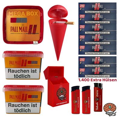 Pall Mall Allround Red Mega Box 3x 125g Tabak, Red Xtra, Strandascher, Fzg