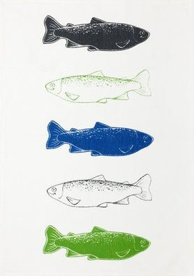 Forelle Geschirrtuch