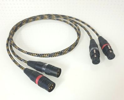 Viablue EPC4 Silver / HighEnd XLR-Kabel / female auf male / 1 Paar / Orange