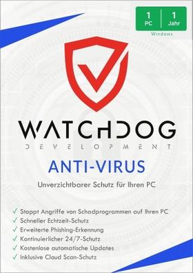 Watchdog Anti-Virus / 1-PC / 1-Jahr / KEY (ESD)