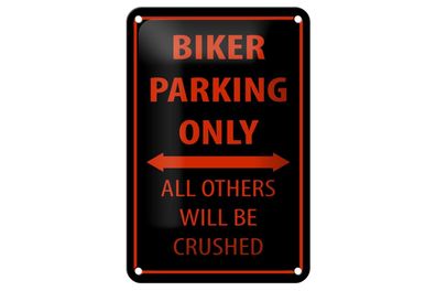Blechschild 18 x 12 cm Biker Parking Only