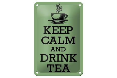 Blechschild 18 x 12 cm Keep Calm and drink Tea
