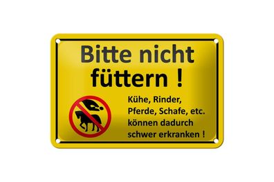 Blechschild 18 x 12 cm Pferde bitte nicht Füttern !