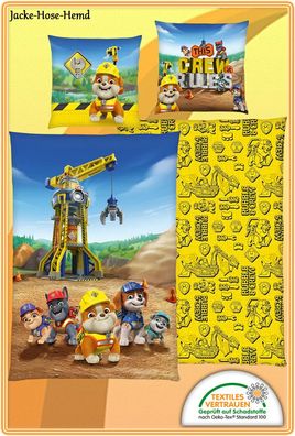 Bettwäsche Paw Patrol Kinderbettwäsche Hundestaffen Rubble Crew Gr. 135x200cm NEU