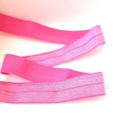 1m x 20mm Falzgummi elastisch Satinglanz Farbe Pink
