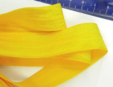 1m x 20mm Falzgummi elastisch Satinglanz Farbe Löwenzahn Gelb