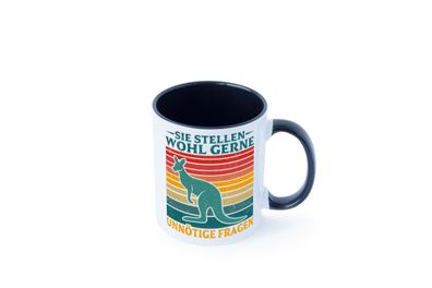 Unnötige Fragen stellen | Känguru Tasse - Geschenk
