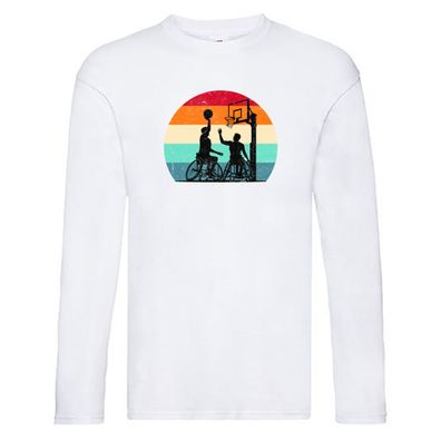 Rollstuhl Baskeball | Baskeballspieler | Sport Long Sleeve Weiß